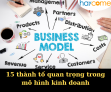 15 thành tố quan trọng trong mô hình kinh doanh